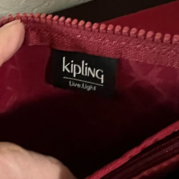 NWT Kipling Red Live Light Women's Zip Walking  Bag - Picture 7 of 9